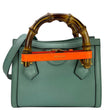 GUCCI Diana Bamboo Mini Leather Tote Bag Green 655661