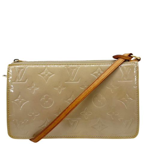 LOUIS VUITTON Lexington Pochette Monogram Vernis Pouch Bag Creme