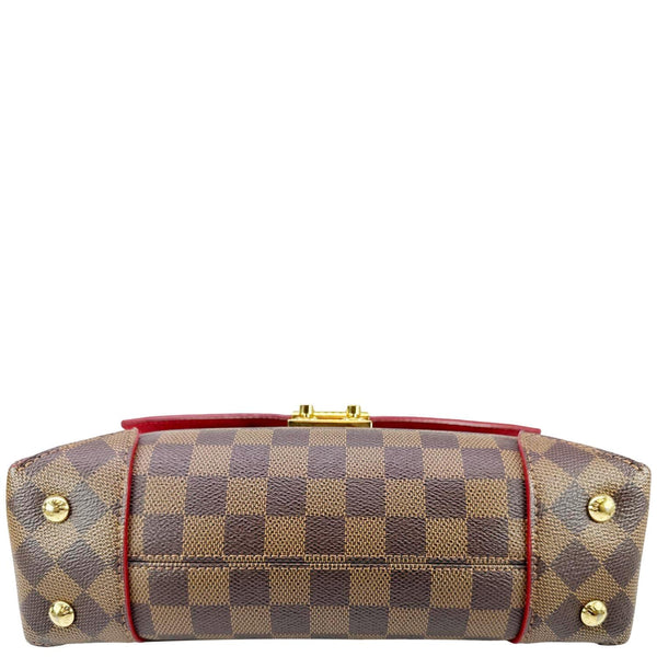 LOUIS VUITTON Caissa Damier Ebene Chain Clutch Shoulder Bag Brown