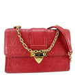 LOUIS VUITTONSaint Sulpice BB Monogram Empreinte Leather Shoulder Bag Red