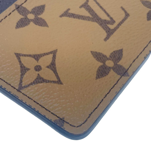 LOUIS VUITTON Reverse Monogram Canvas Card holder Brown