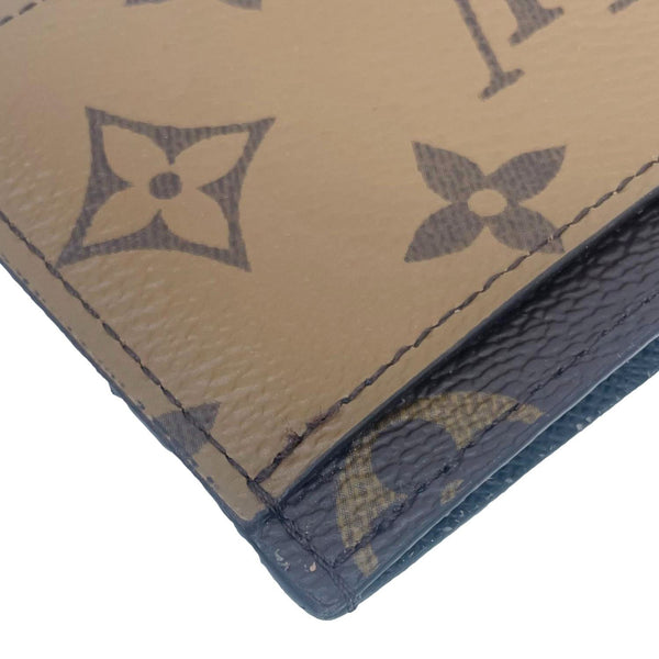 LOUIS VUITTON Reverse Monogram Canvas Card holder Brown