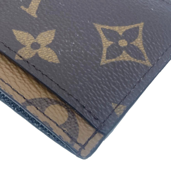 LOUIS VUITTON Reverse Monogram Canvas Card holder Brown