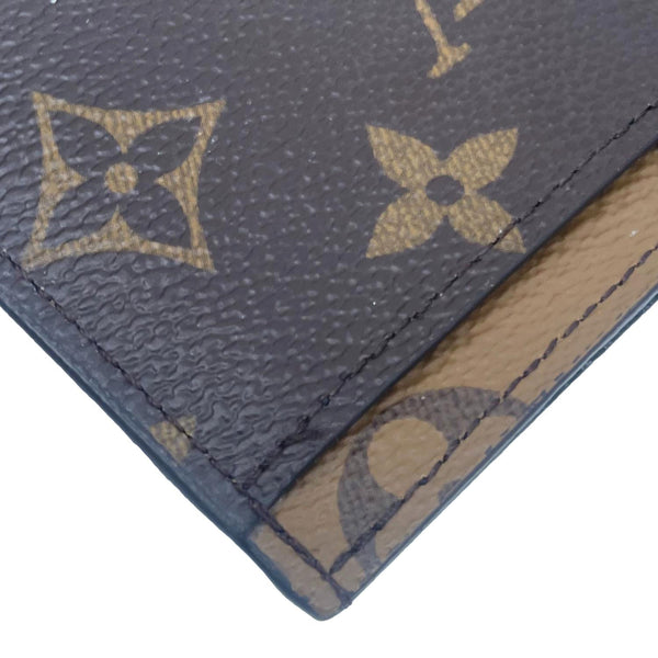 LOUIS VUITTON Reverse Monogram Canvas Card holder Brown