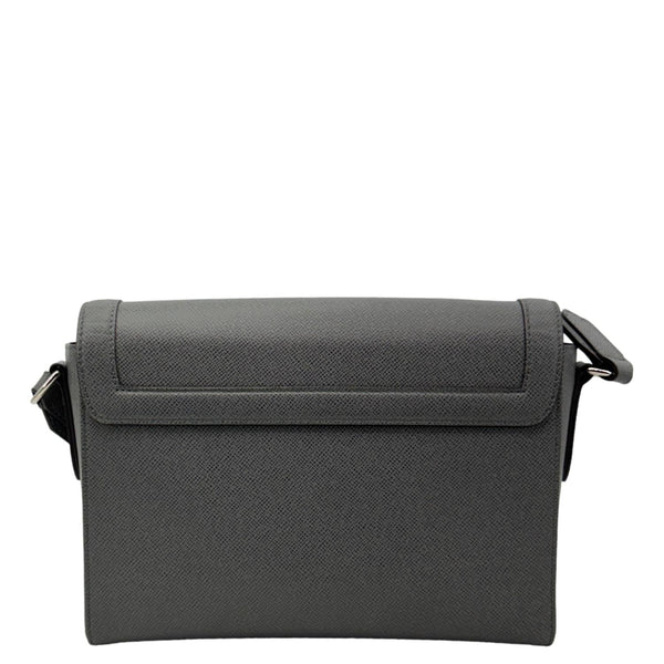 LOUIS VUITTON New flap Taiga Leather Messenger Bag Gray