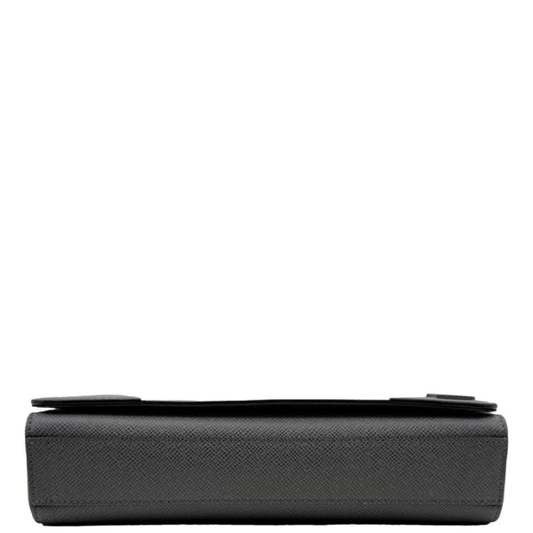 LOUIS VUITTON New flap Taiga Leather Messenger Bag Gray