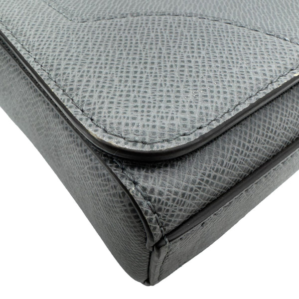 LOUIS VUITTON New flap Taiga Leather Messenger Bag Gray