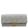 FENDI Baguette Embossed FF Nappa Leather Continental Wallet Off White