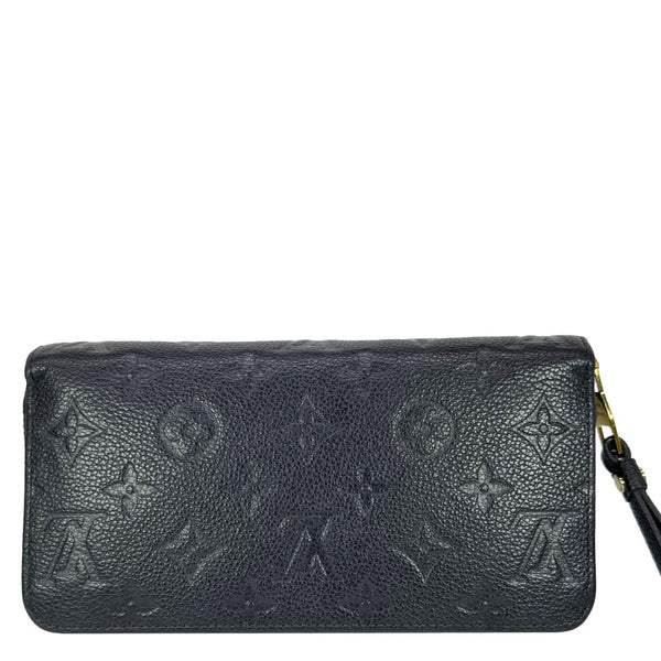 LOUIS VUITTON Monogram Empreinte Leather Zippy Wallet Black