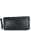 LOUIS VUITTON Monogram Empreinte Leather Zippy Wallet Black
