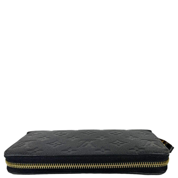 LOUIS VUITTON Monogram Empreinte Leather Zippy Wallet Black