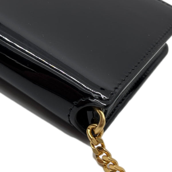 YVES SAINT LAURENT Patent Leather Phone Holder Black