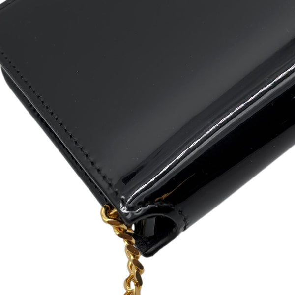 YVES SAINT LAURENT Patent Leather Phone Holder Black