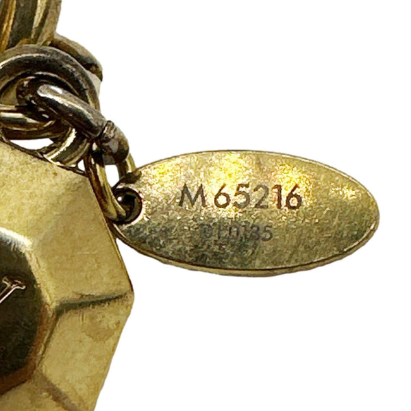 LOUIS VUITTON Facettes Metal Bag Charm Key Holder Gold