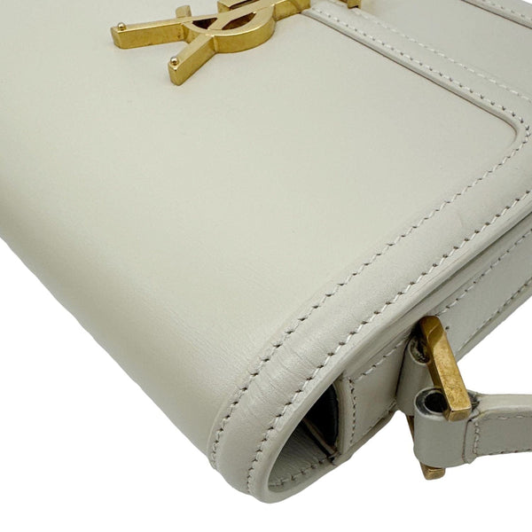 YVES SAINT LAURENT Solferino Small Calfskin Leather Shoulder Bag Beige