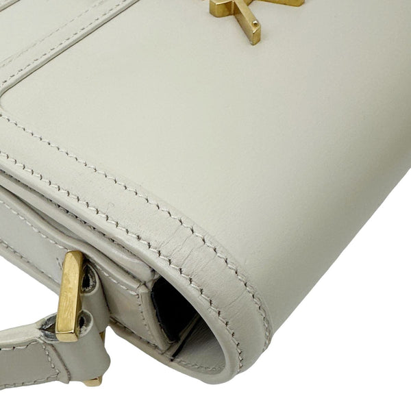 YVES SAINT LAURENT Solferino Small Calfskin Leather Shoulder Bag Beige