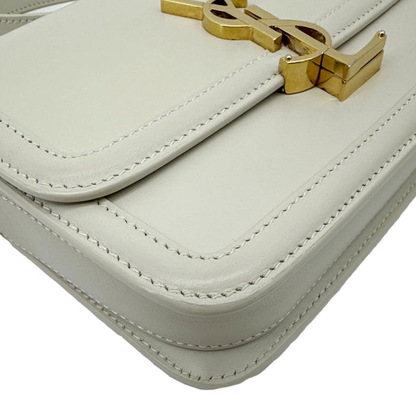 YVES SAINT LAURENT Solferino Small Calfskin Leather Shoulder Bag Beige