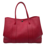 HERMES Garden Party 36 Negonda Leather Tote Bag Red