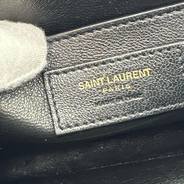 YVES SAINT LAURENT Spontini Calfskin Leather Crossbody Bag Black