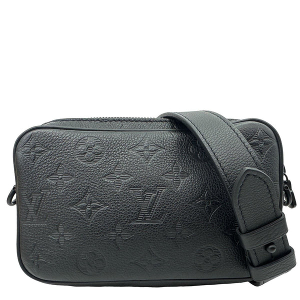 LOUIS VUITTON Alpha Wearable Monogram Shadow Wallet Crossbody Bag Black