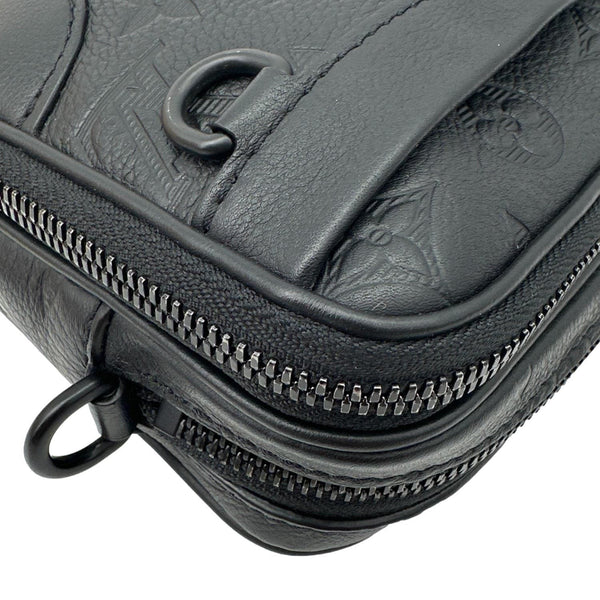 LOUIS VUITTON Alpha Wearable Monogram Shadow Wallet Crossbody Bag Black