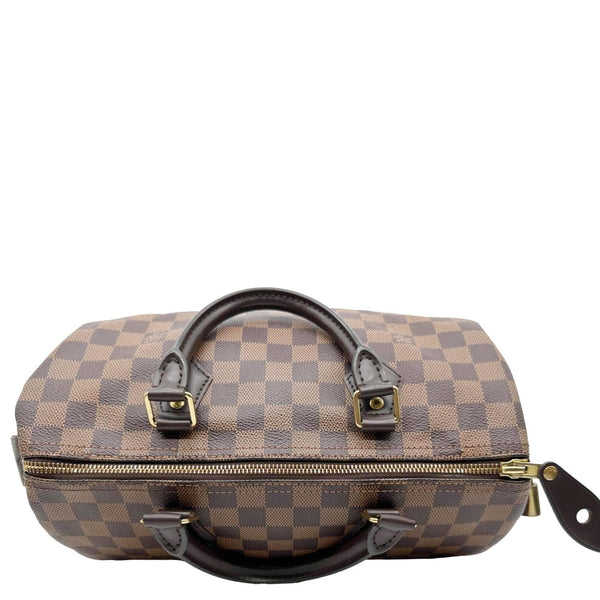 LOUIS VUITTON Speedy 30 Damier Ebene Satchel Bag Brown