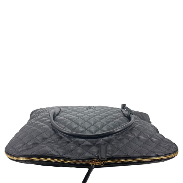 YVES SAINT LAURENT Giant Calfskin Quilted Leather Travel Bag Black