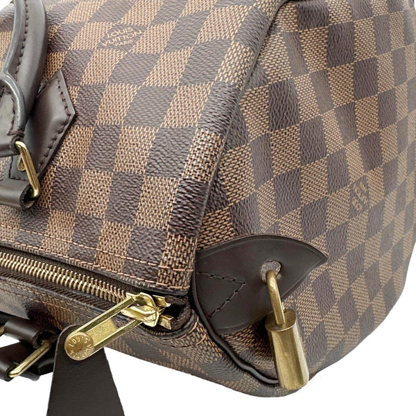 LOUIS VUITTON Speedy 30 Damier Ebene Satchel Bag Brown