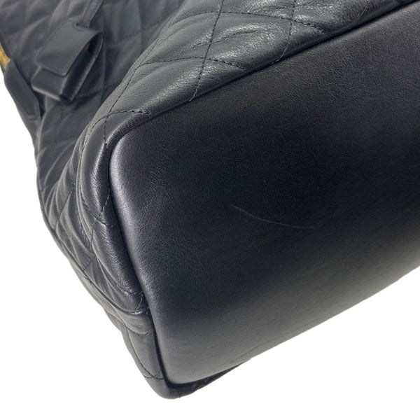 YVES SAINT LAURENT Giant Calfskin Quilted Leather Travel Bag Black