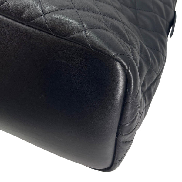 YVES SAINT LAURENT Giant Calfskin Quilted Leather Travel Bag Black