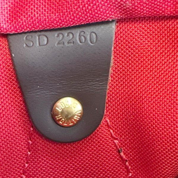 LOUIS VUITTON Speedy 30 Damier Ebene Satchel Bag Brown