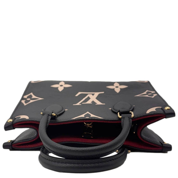LOUIS VUITTON Onthego PM Monogram Empreinte Tote Shoulder Bag Bicolor