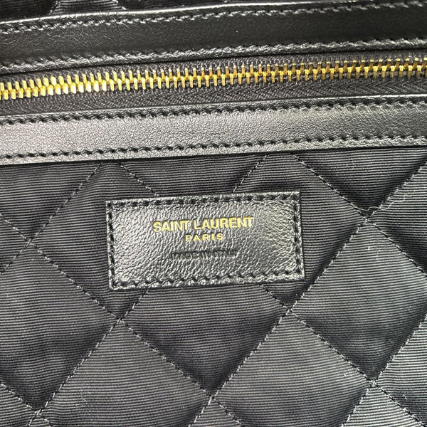 YVES SAINT LAURENT Giant Calfskin Quilted Leather Travel Bag Black