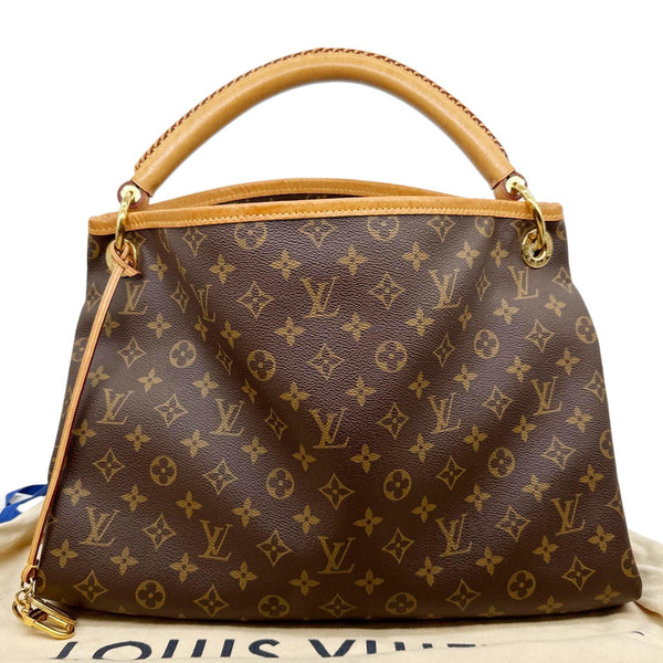 LOUIS VUITTON Artsy MM Monogram Canvas Shoulder Bag Brown