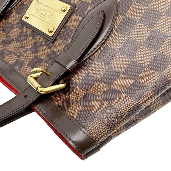 LOUIS VUITTON Hampstead MM Damier Ebene Shoulder Bag Brown