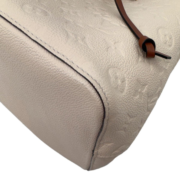 LOUIS VUITTON NeoNoe MM Monogram Empreinte Leather Shoulder Bag Beige