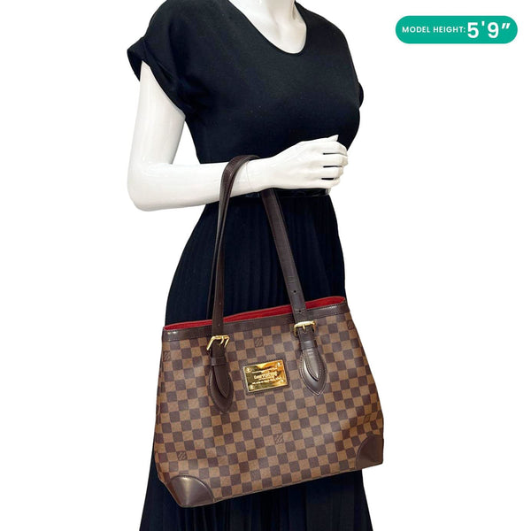 LOUIS VUITTON Hampstead MM Damier Ebene Shoulder Bag Brown