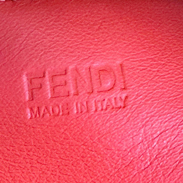 FENDI All In Leather Shopping Tote Bag Red