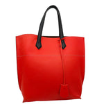 FENDI All In Leather Shopping Tote Bag Red