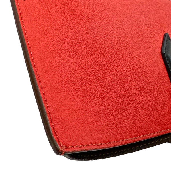 FENDI All In Leather Shopping Tote Bag Red