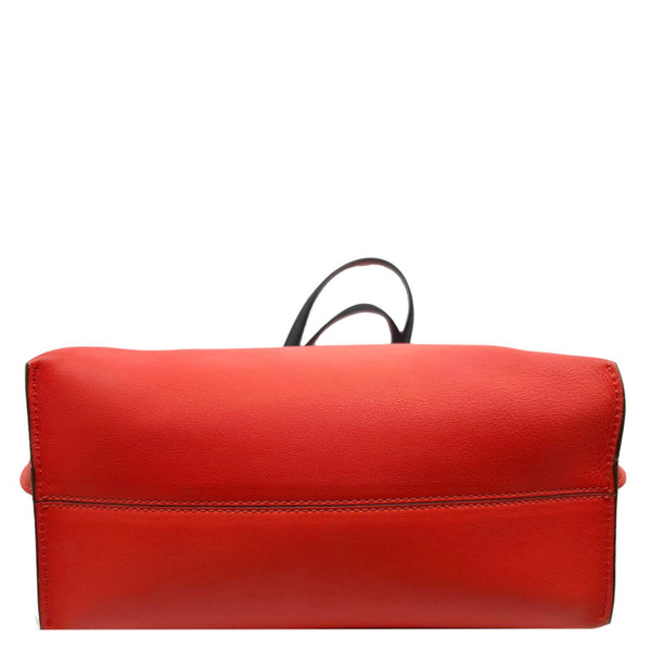 FENDI All In Leather Shopping Tote Bag Red