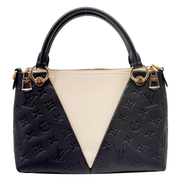 LOUIS VUITTON V BB Monogram Empreinte Satchel Bag Black