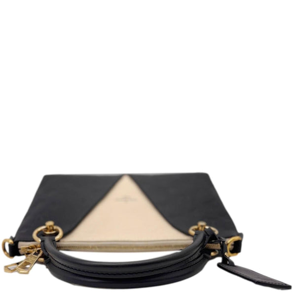 LOUIS VUITTON V BB Monogram Empreinte Satchel Bag Black