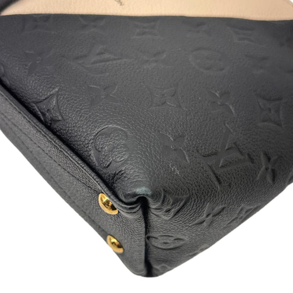 LOUIS VUITTON V BB Monogram Empreinte Satchel Bag Black