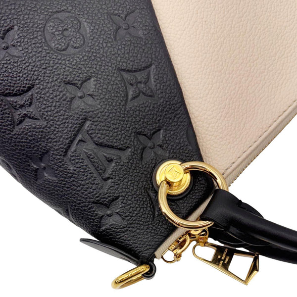 LOUIS VUITTON V BB Monogram Empreinte Satchel Bag Black