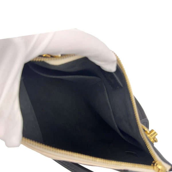 LOUIS VUITTON V BB Monogram Empreinte Satchel Bag Black