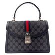 GUCCI X BALENCIAGA The Hacker Project BB Supreme Monogram Canvas Shoulder Bag Grey 680119