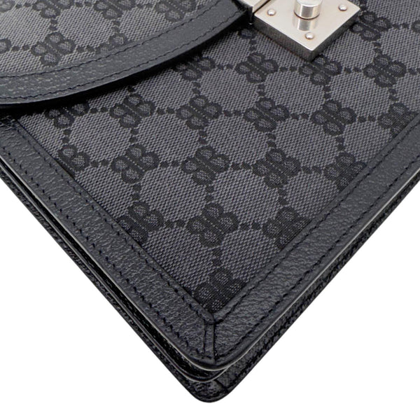 GUCCI X BALENCIAGA The Hacker Project BB Supreme Monogram Canvas Shoulder Bag Grey 680119