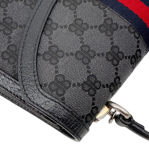 GUCCI X BALENCIAGA The Hacker Project BB Supreme Monogram Canvas Shoulder Bag Grey 680119