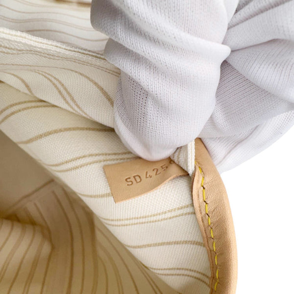 LOUIS VUITTON Neverfull GM Damier Azur Tote Shoulder Bag White